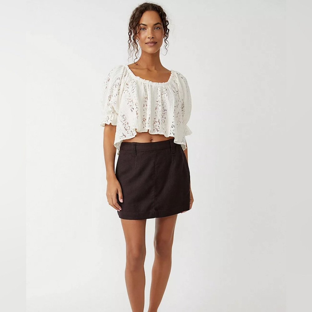 Free People Can't Blame Me Mini Skirt Sz 10